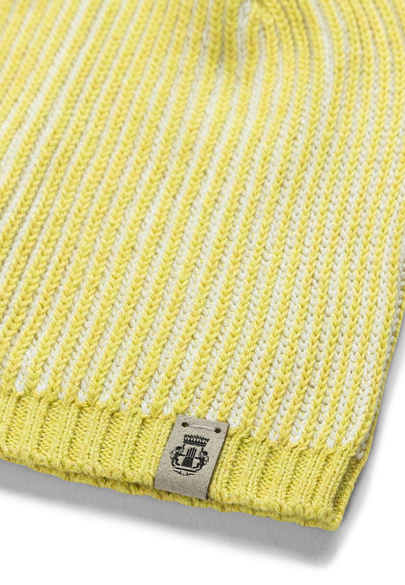 Two Tone Rib Muetze - lemon