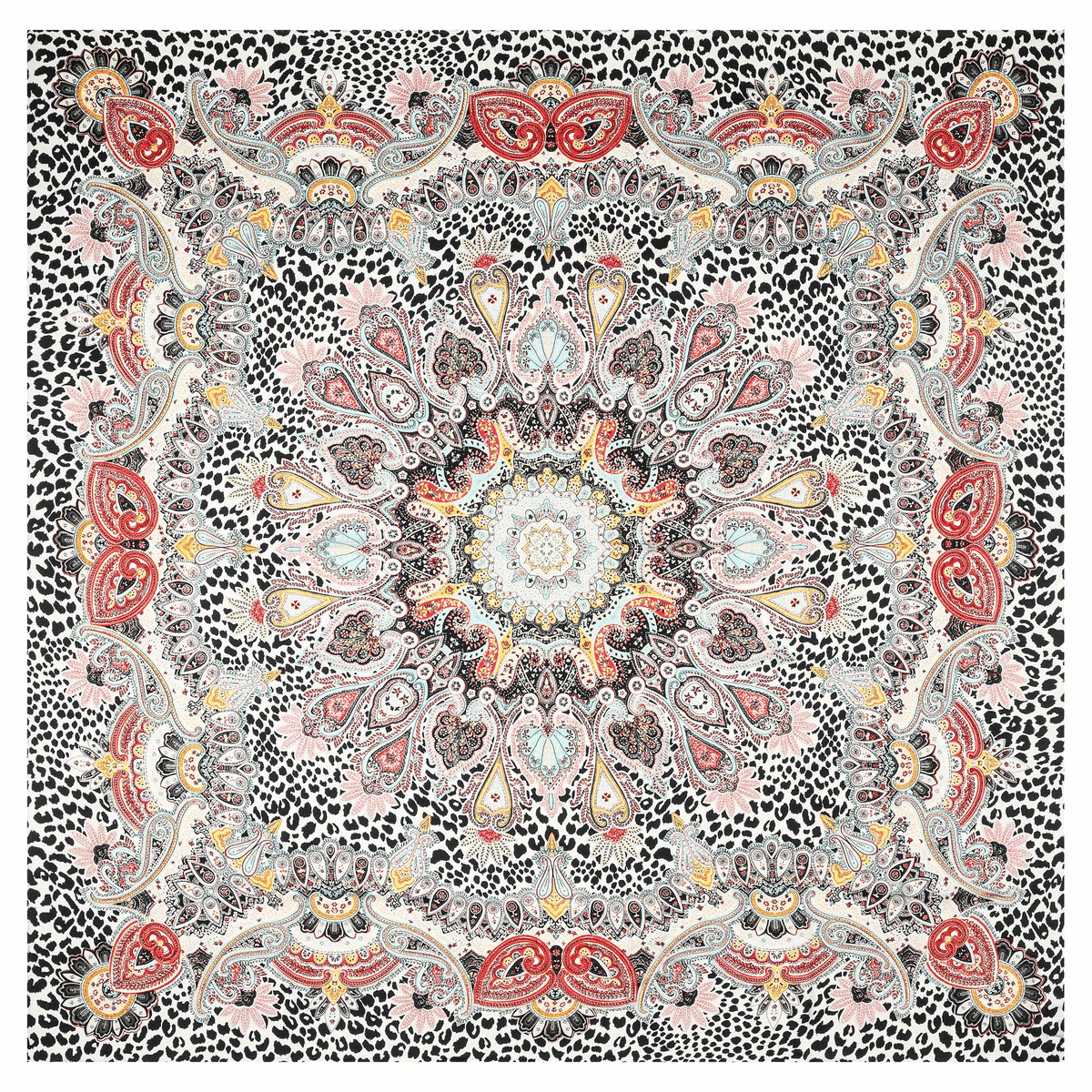 Animal Paisley 140x140 - multi black