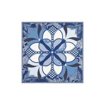 Flower mandala 64x64 - multi navy