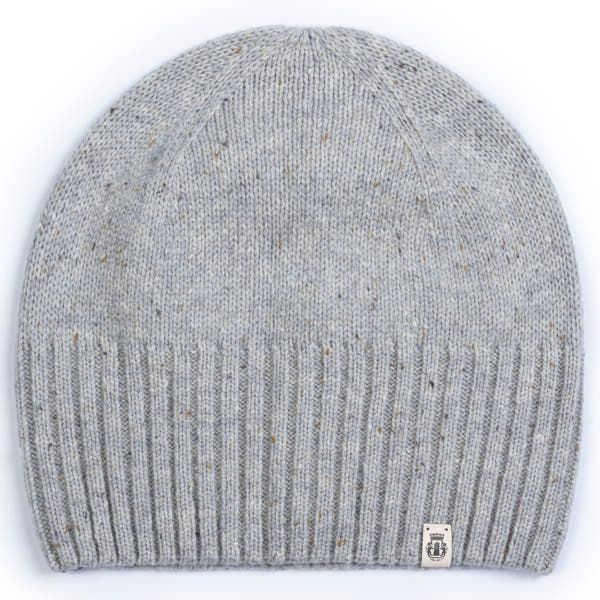 Merino Tweed Mütze - light grey