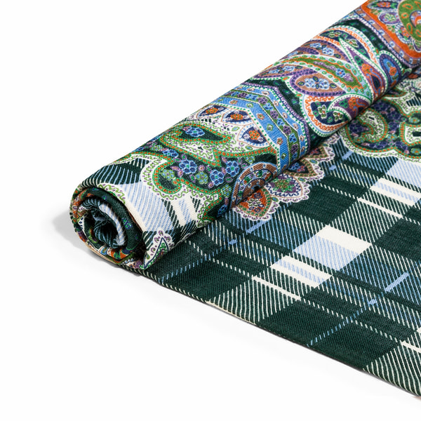 Tartan Paisley 70x180 - multi green