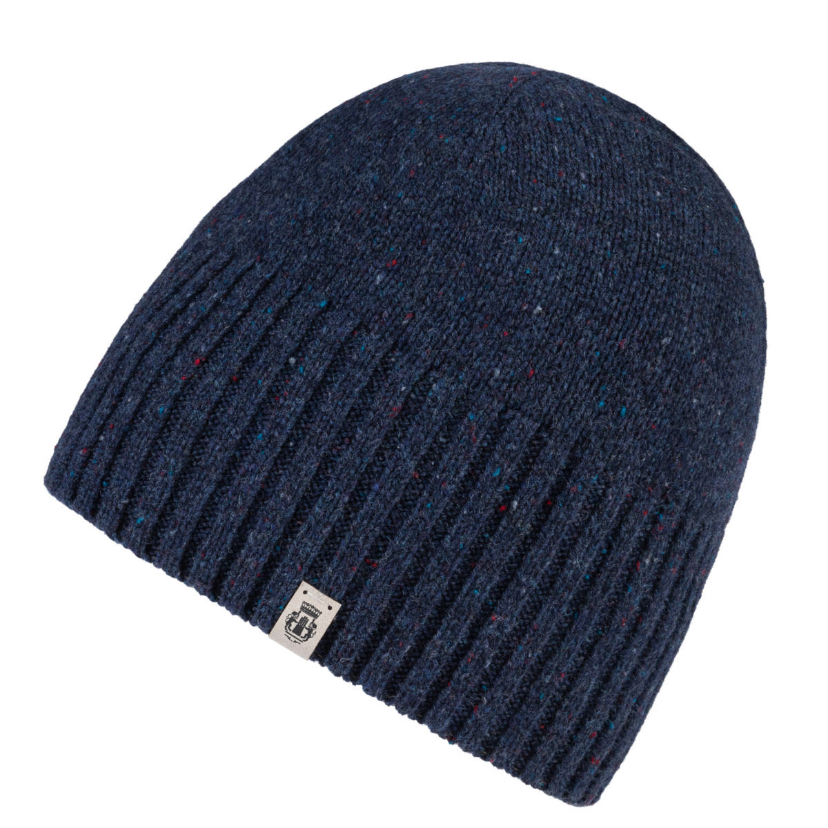 Merino Tweed Mütze - navy