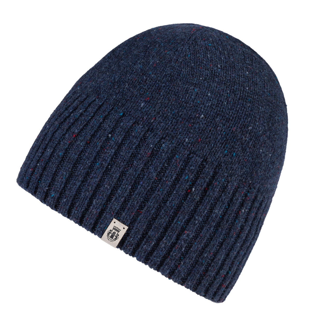 Merino Tweed Mütze - navy