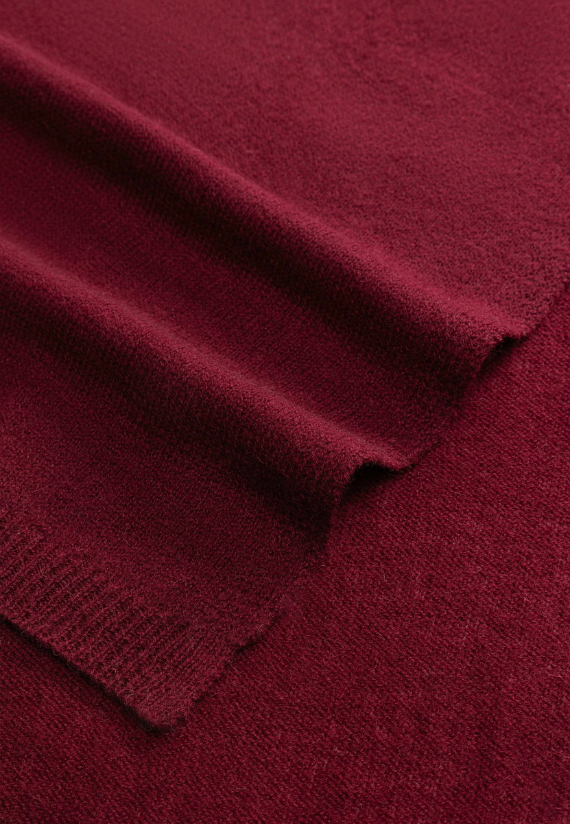 Warm Wool Scarf Women 30x180 - wine