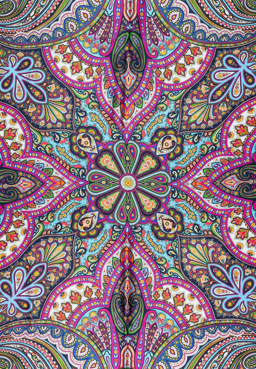 Aesthetic Paisley 140x140 - multi royal