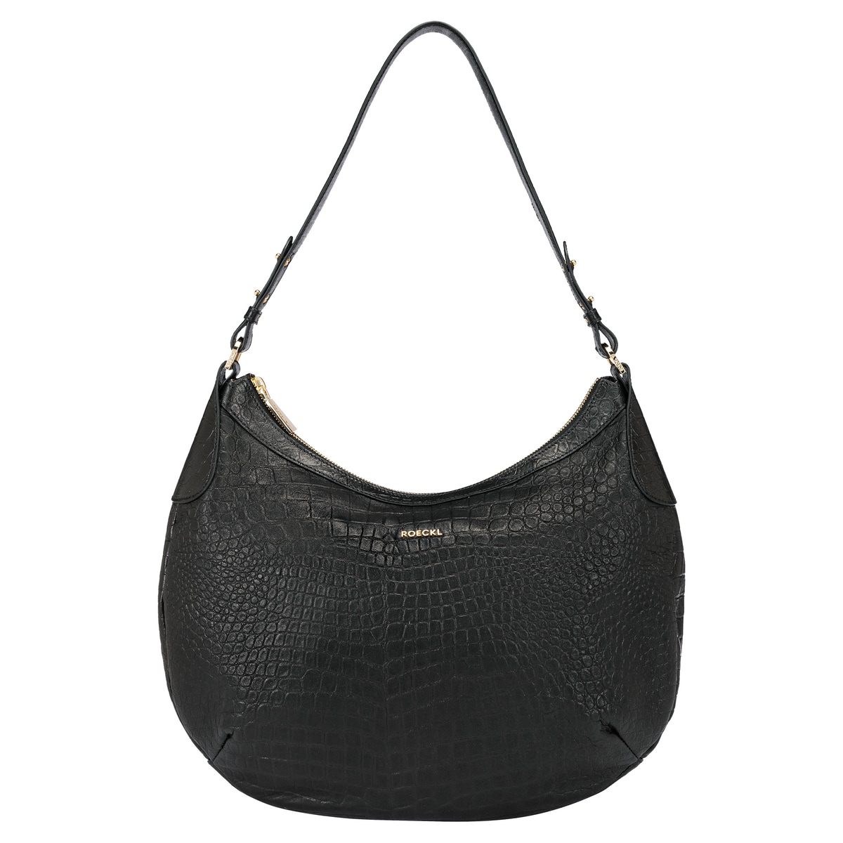 Liberty Schultertasche medium Croco - black