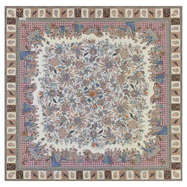Winter Caravane 140x140 - multi cashmere