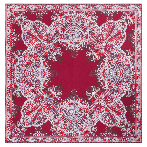 Paisley Reflection 90x90 - multi red