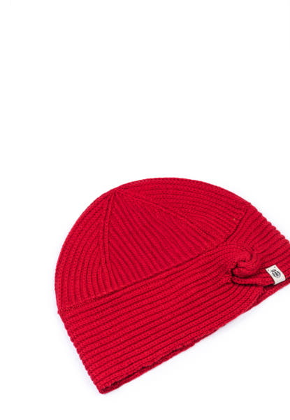 Essentials Mütze mit Knoten - red