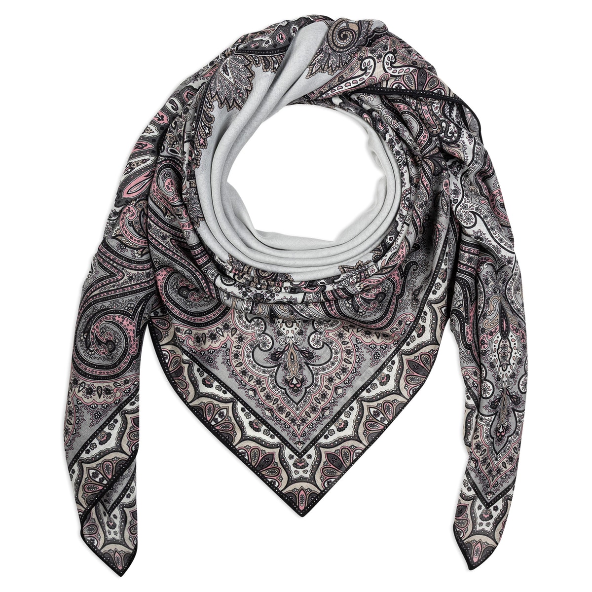 Enchanted Paisley 140x140 - multi natural