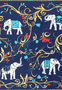 Lucky Elephant 53x53  - multi navy