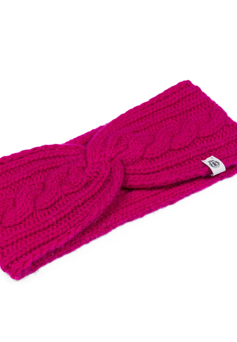 Cabled Charm Strirnband  - berry