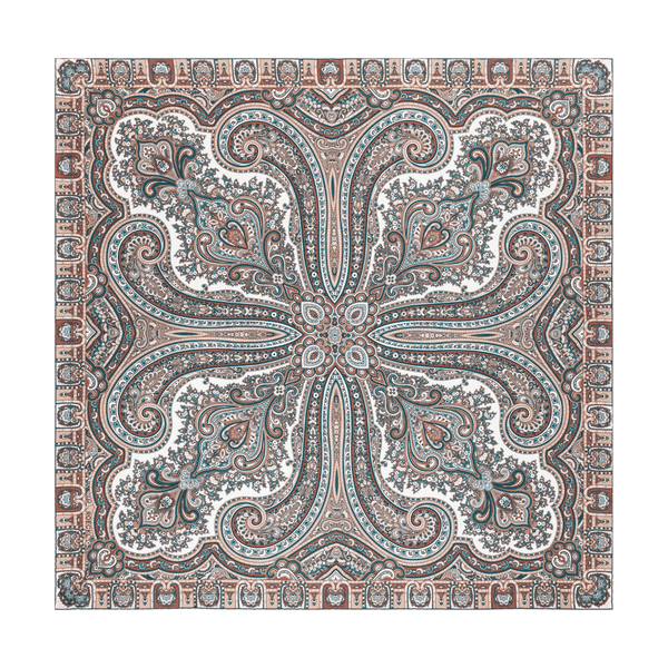 Paisley Star 90x90 - multi natural