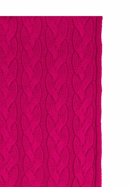 Braided Cashmere Schal 30x180 - berry