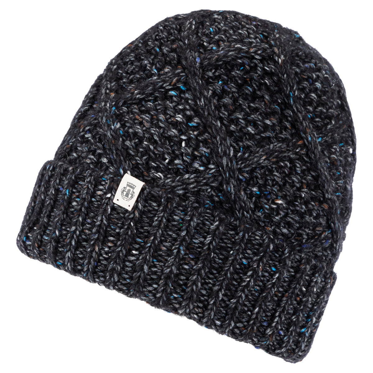 Winter Tweed Mütze - black