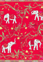 Lucky Elephant 53x53  - red mix