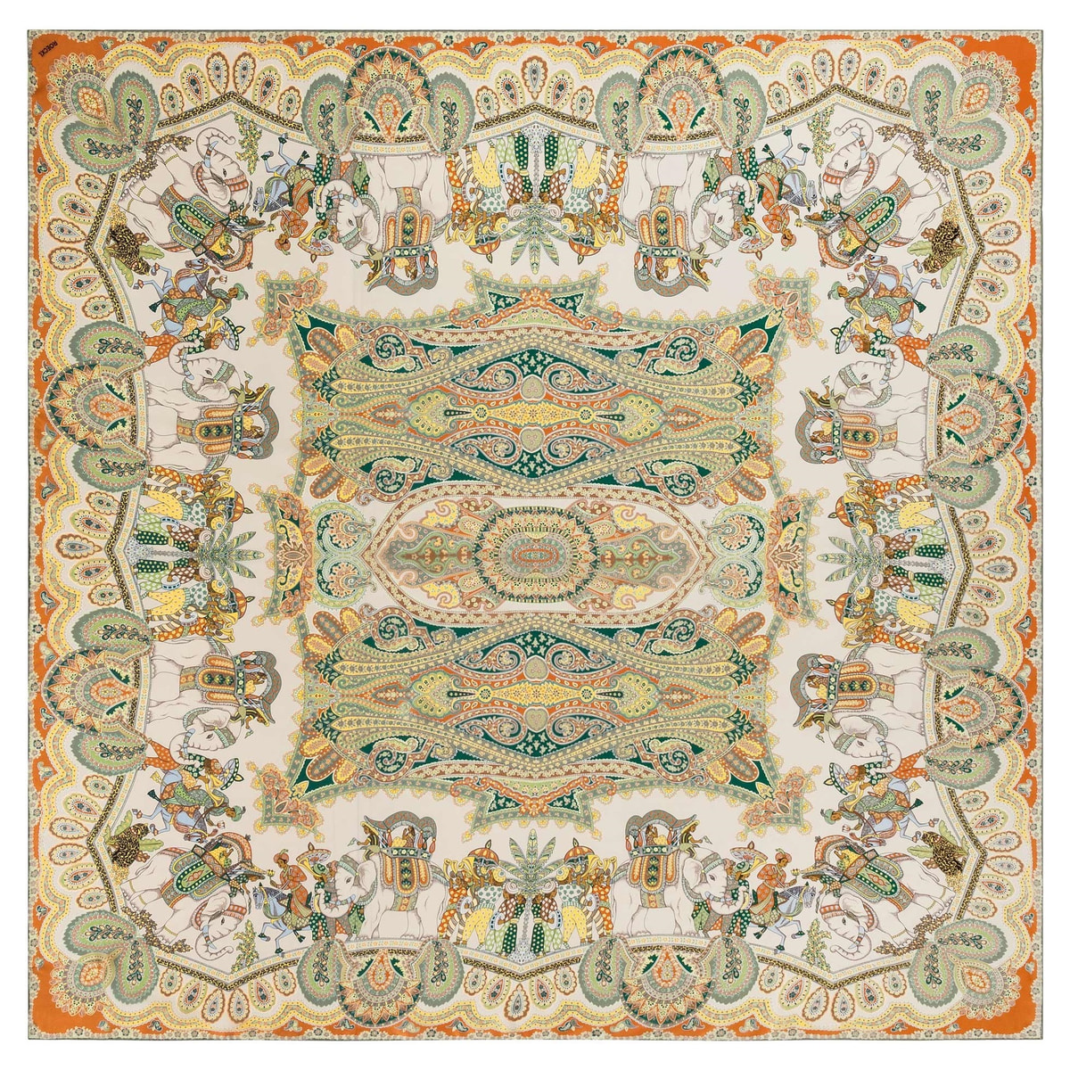 Elephant Parade Silk 140x140 - multi olive