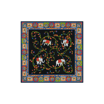 Elephant Garden 53x53 - black multi
