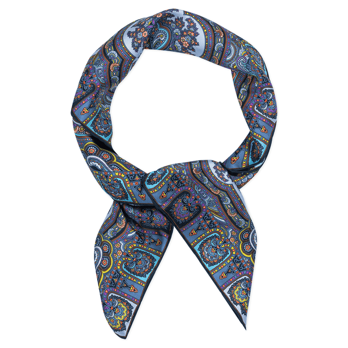 Paisley Star 90x90  - multi navy