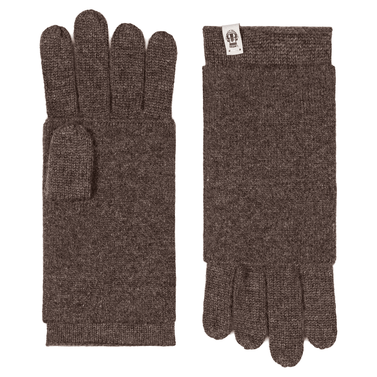 Pure Cashmere Stulpenhandschuhe - coffee
