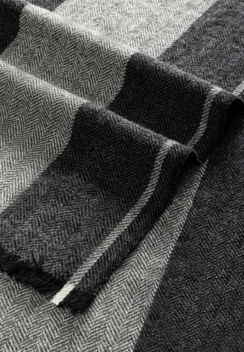 Urban Wool Stripes 37x180 - black/white