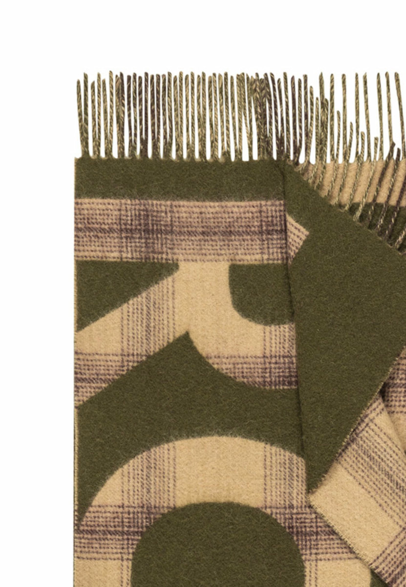 Logo Check Women 35x170 - moss