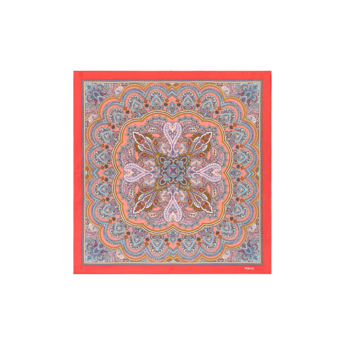 Fine Paisley 53x53  - multi apricot