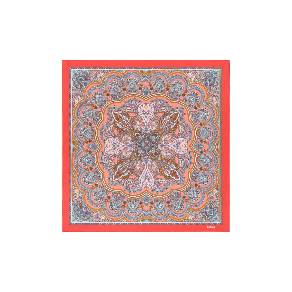 Fine Paisley 53x53 - multi apricot