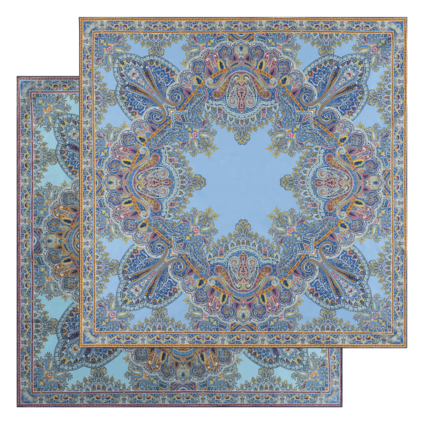 Mirror Paisley 90x90 - horizon/lagoon