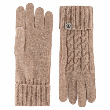 Cabled Charm Strickhandschuhe  - cashmere