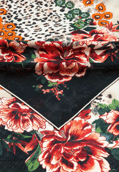 Blooming Wilderness 100x100  - multi black