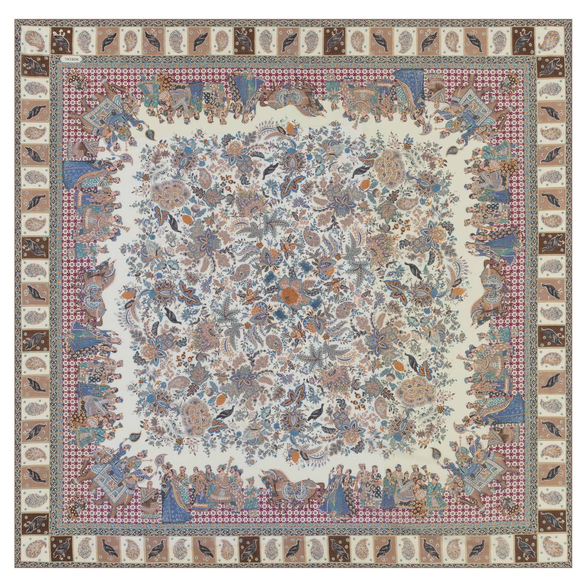 Winter Caravane 140x140 - multi cashmere