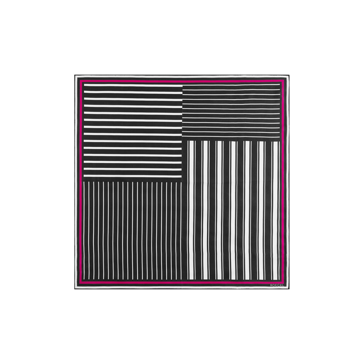 Coloured Stripes 53x53 - black