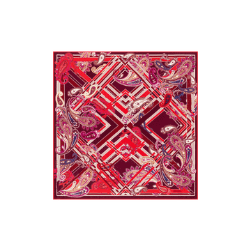 Check Paisley 53X53 - multi red