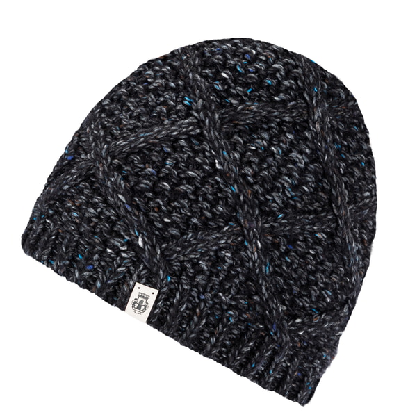 Winter Tweed Beanie  - black