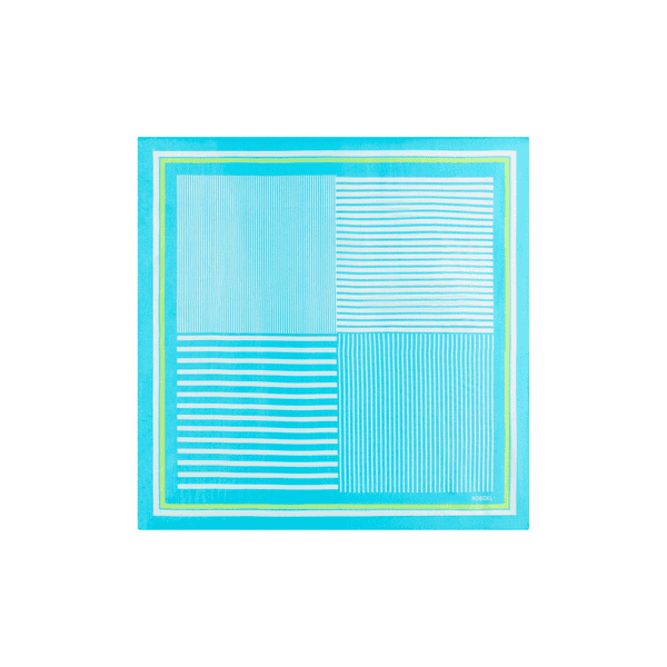 Two Tone Stripes 53x53 - turquoise