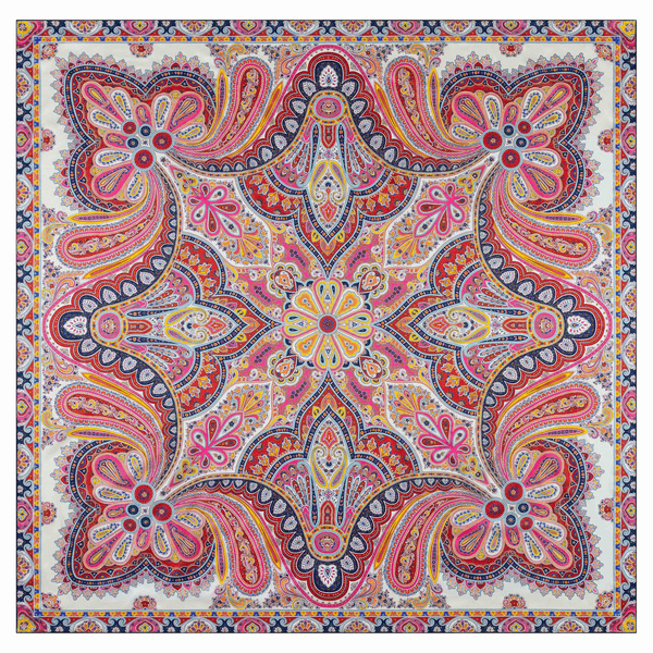 Aesthetic Paisley 140x140 - multi pink
