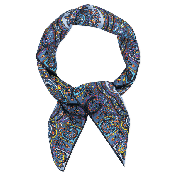 Paisley Star 90x90  - multi navy