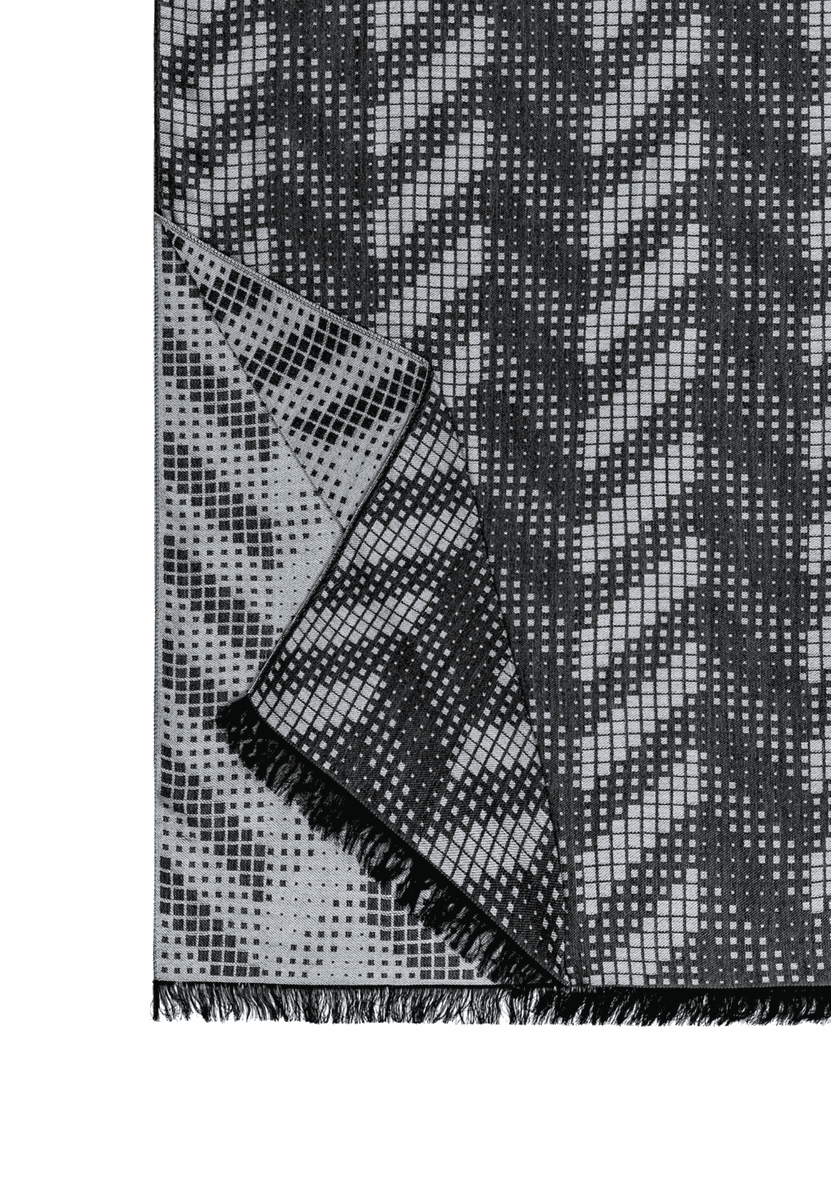 Graphic Jacquard 53x190 - silvergrey