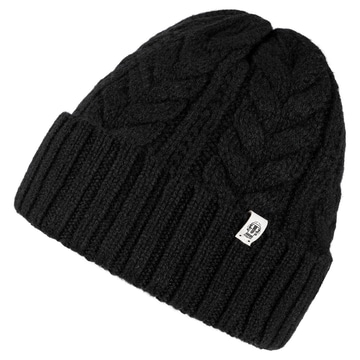Cashmere Twist Mütze  - black