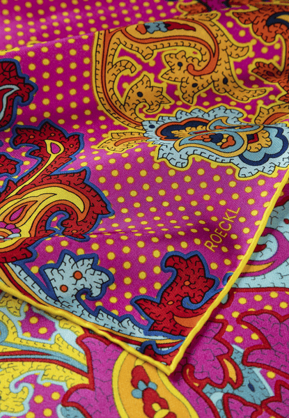Paisley Illusion 53x53 - hot pink