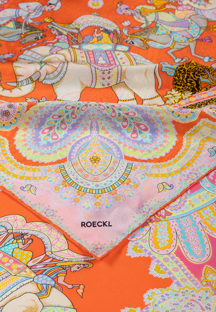 Elephant Parade Silk 140x140 - multi flamingo