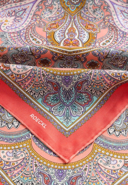 Fine Paisley 53x53 - multi apricot