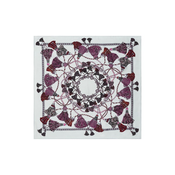 Oriental Tassels 53x53 - multi rose