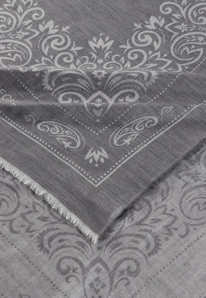 Floral Ornament 130 x 130 - anthracite