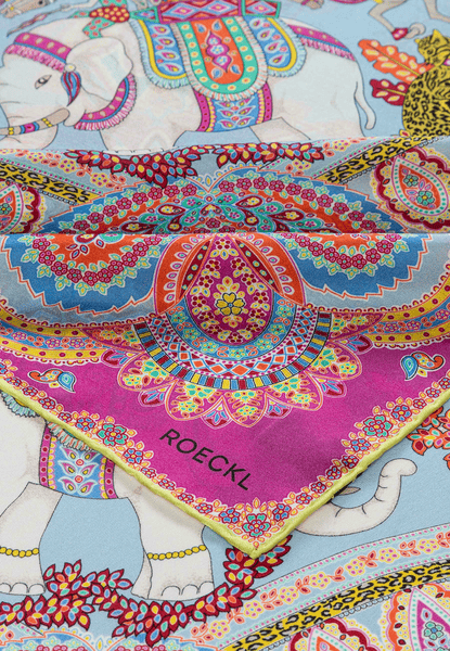 Elephant Parade Silk 140x140 - multi ciel