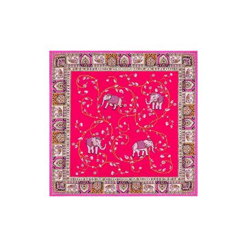 Elephant Garden 53x53 - multi pink