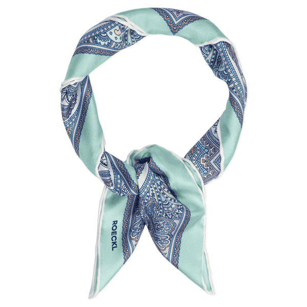 Fine Paisley 53x53  - multi aqua