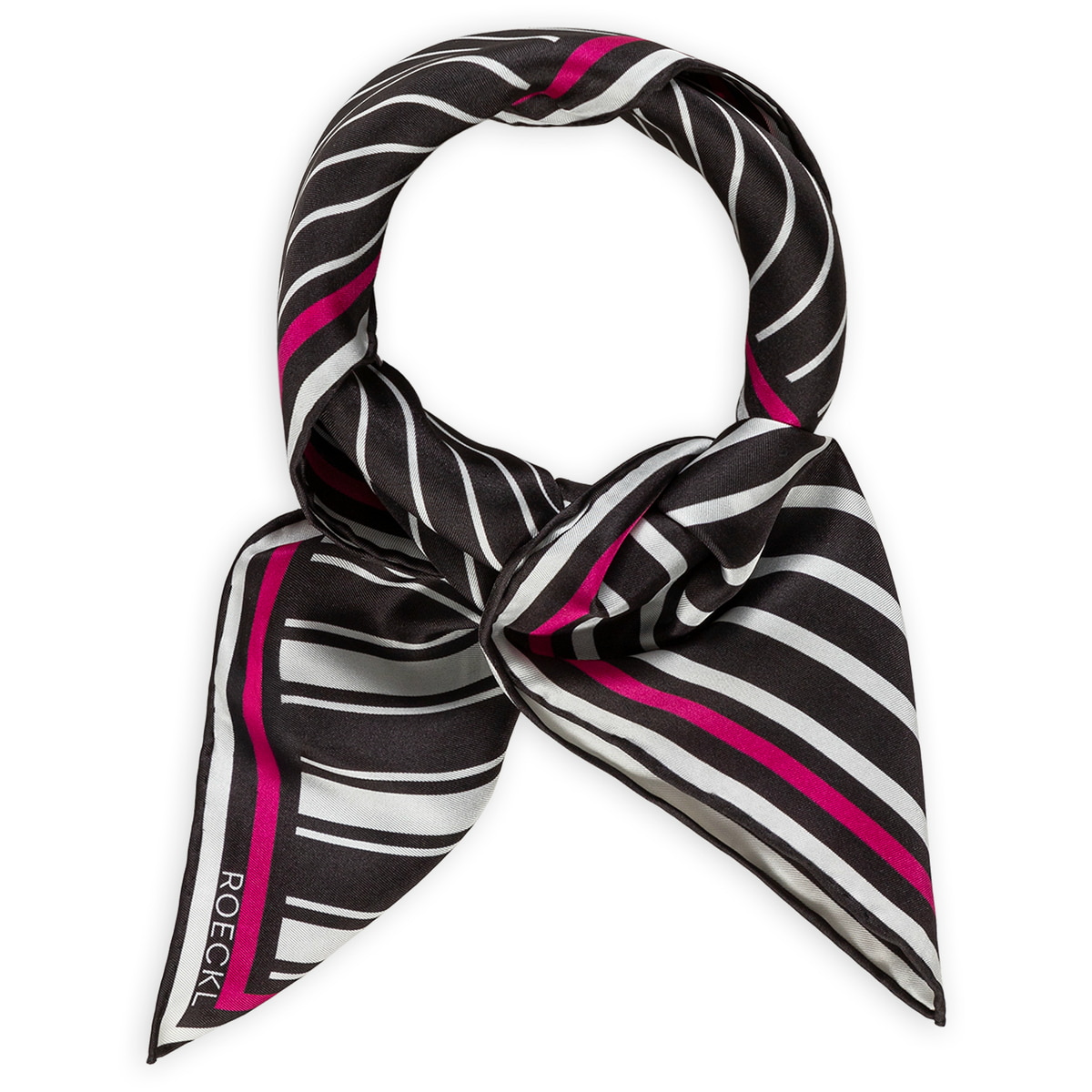 Coloured Stripes 53x53  - black