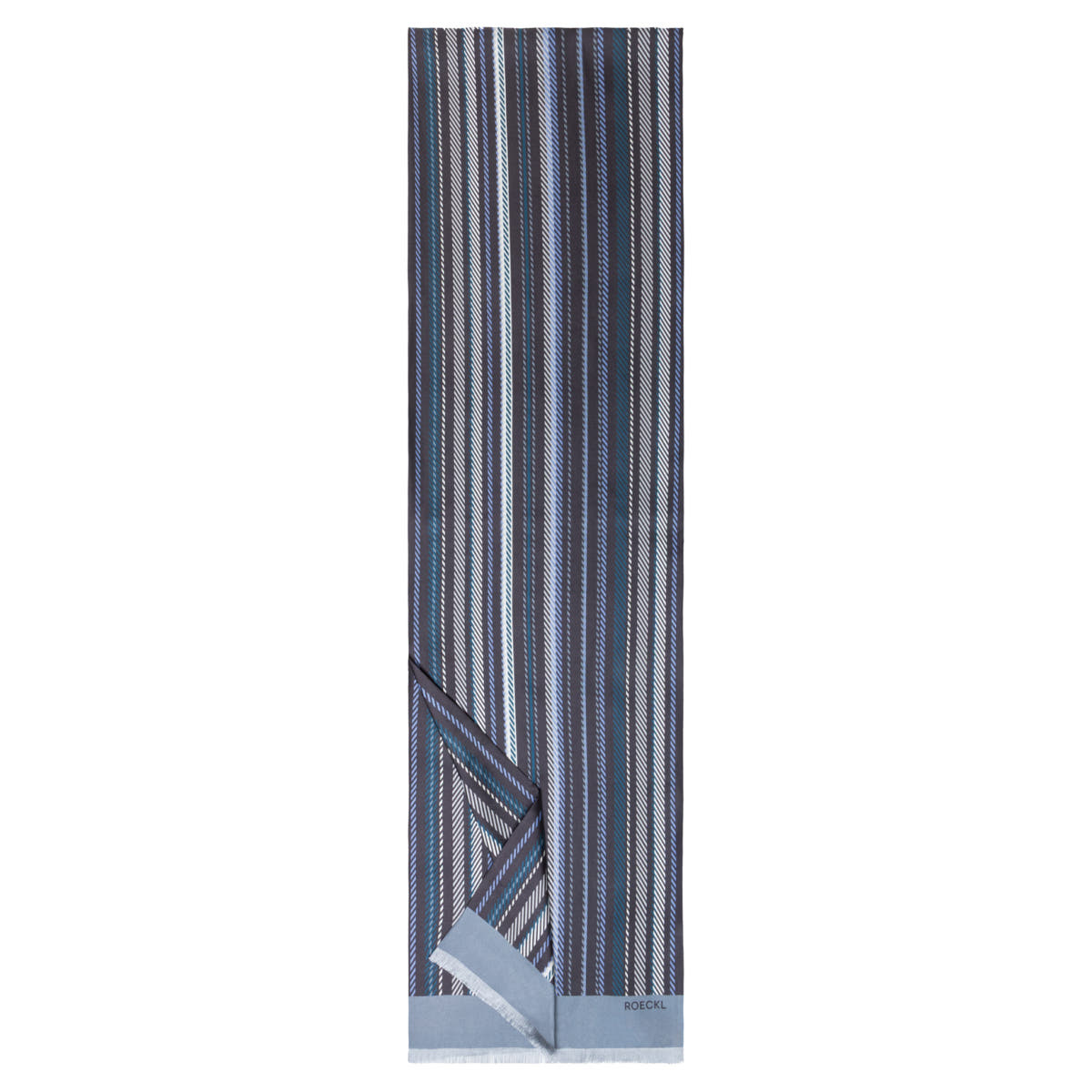Tailored Stripes 27x184 fringes on short ends - multi black